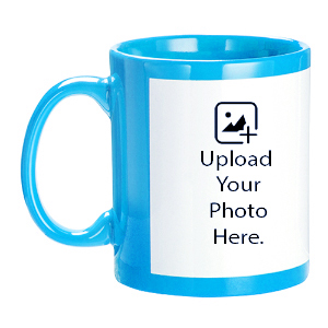 Customized Light Blue Patch Mug