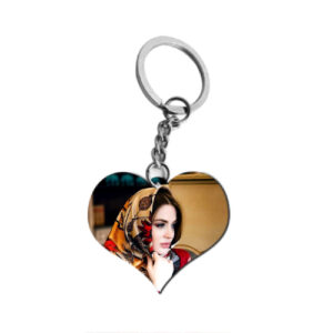 Heart Shape Single Side Keychain