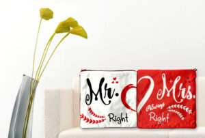 Mr. Right & Mrs. Always Right Couple Customized Cushion